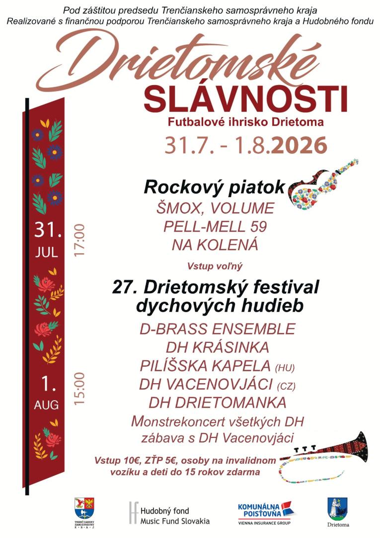 Drietomskíé slávnosti 2026